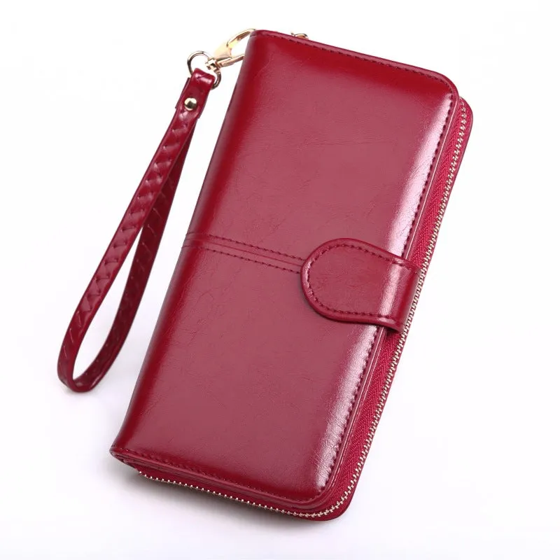 Haute Edition Women's Full Zip Wallet & Phone Holder With Wrist Strap