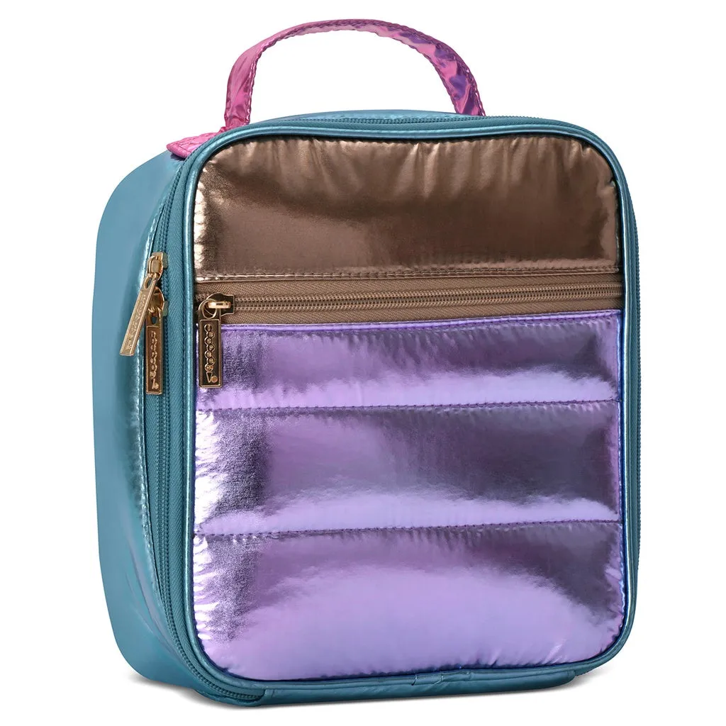 Icy Color Block Puffer Lunch Tote- Girls