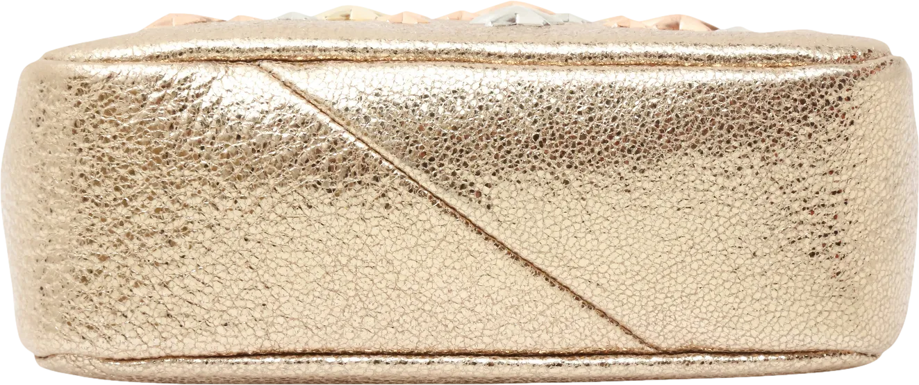 Jimmy Choo Metallic Leather Gold Star Embellished Pouch Clutch bag