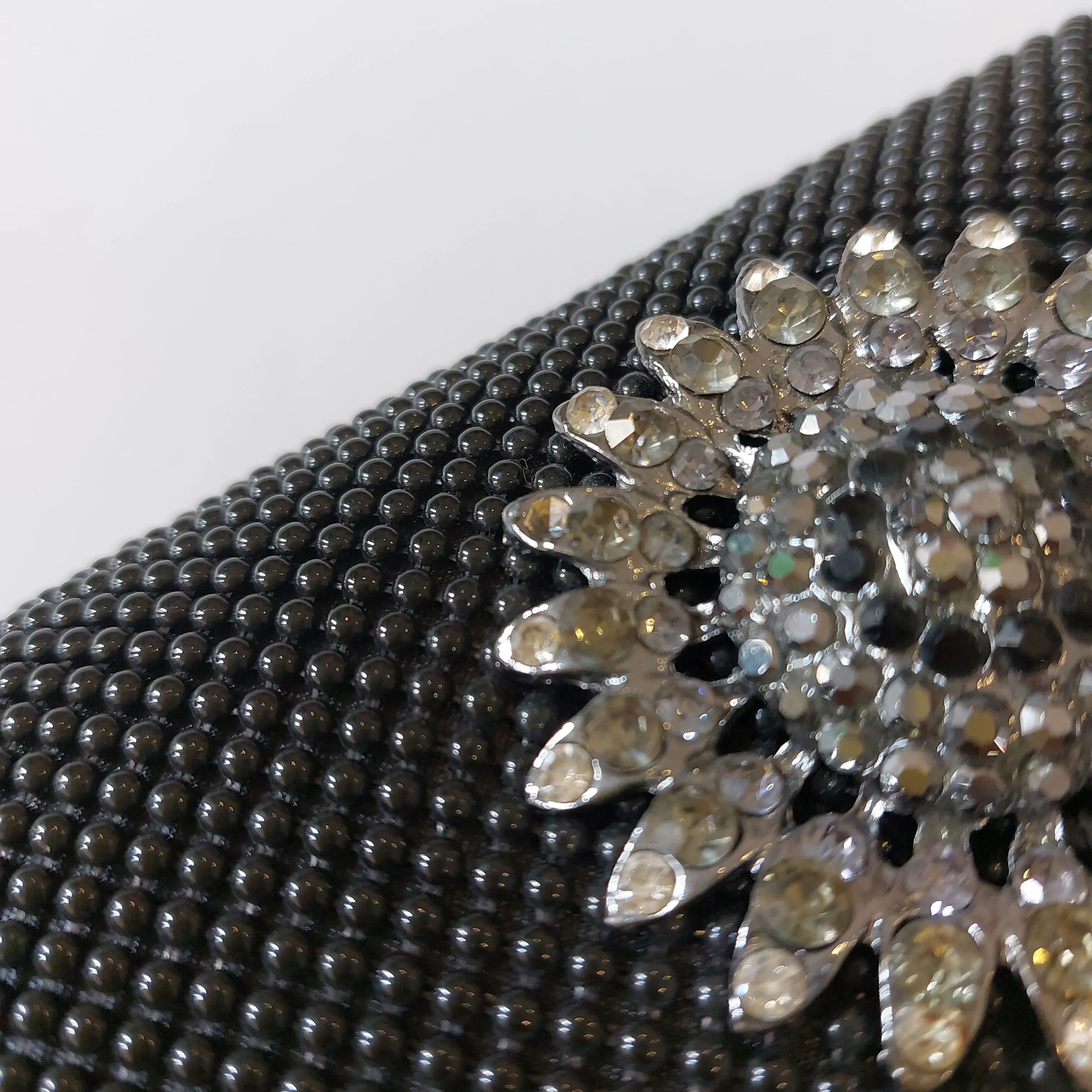 Kate Landry Black Rhinestone Clutch | Pre Loved |