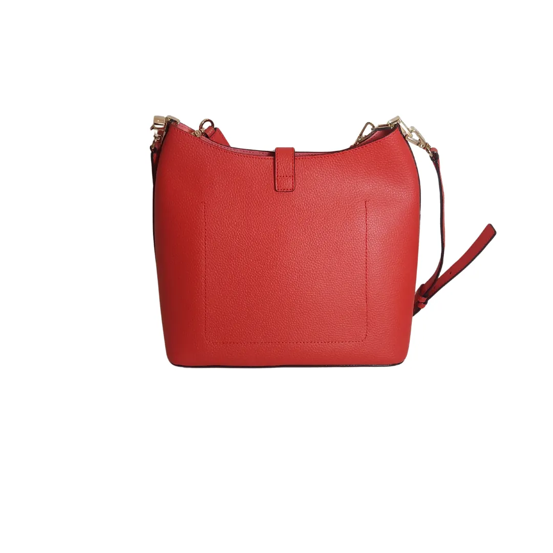 Kate Spade Red Leather Leonard Street Mariel Convertible Bucket Bag | Gently used |