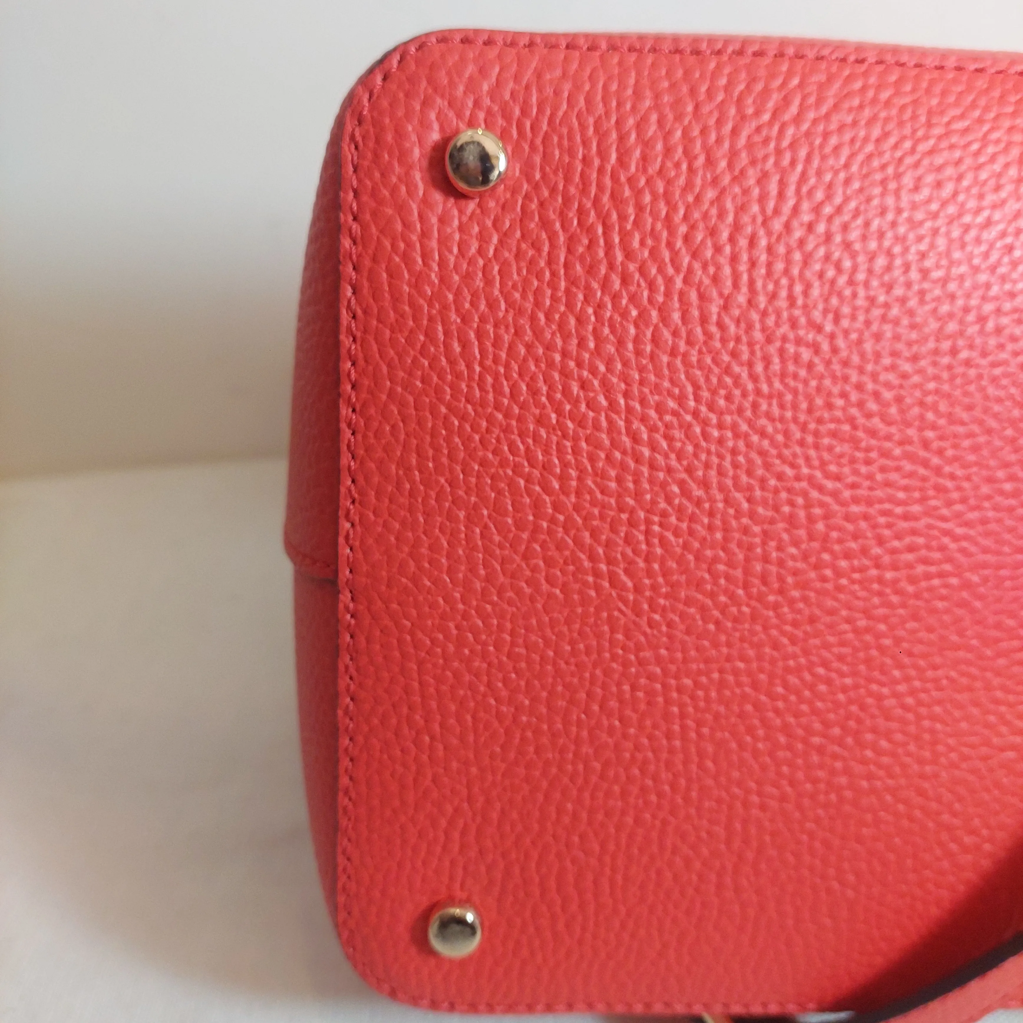 Kate Spade Red Leather Leonard Street Mariel Convertible Bucket Bag | Gently used |