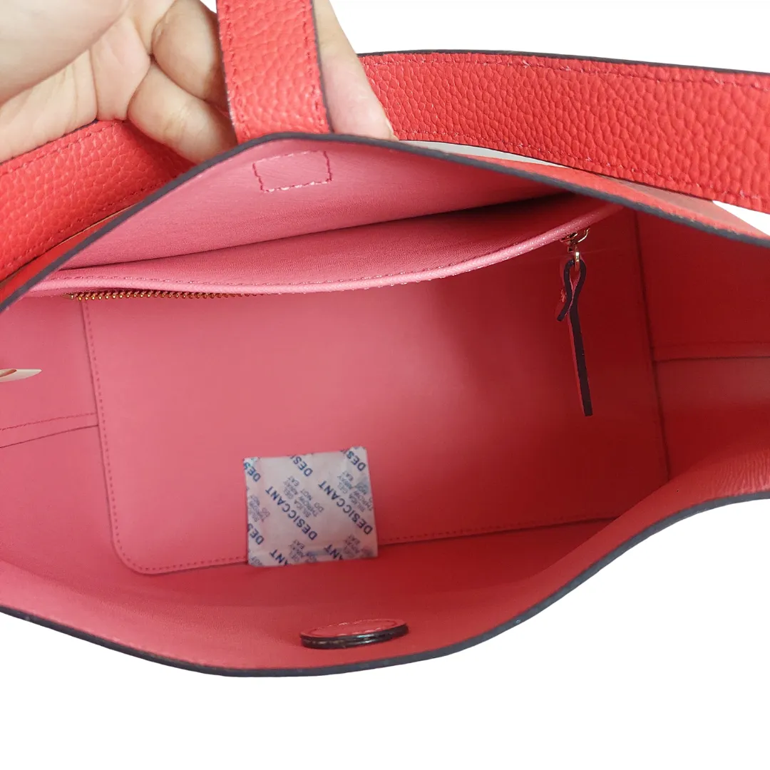 Kate Spade Red Leather Leonard Street Mariel Convertible Bucket Bag | Gently used |