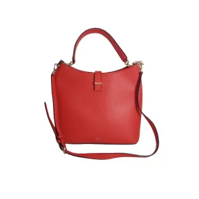 Kate Spade Red Leather Leonard Street Mariel Convertible Bucket Bag | Gently used |