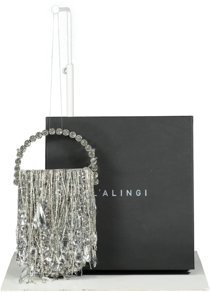 L'alingi Metallic Silver Crystals Micro Fringe Eternity One Size