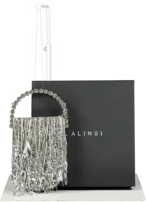 L'alingi Metallic Silver Crystals Micro Fringe Eternity One Size