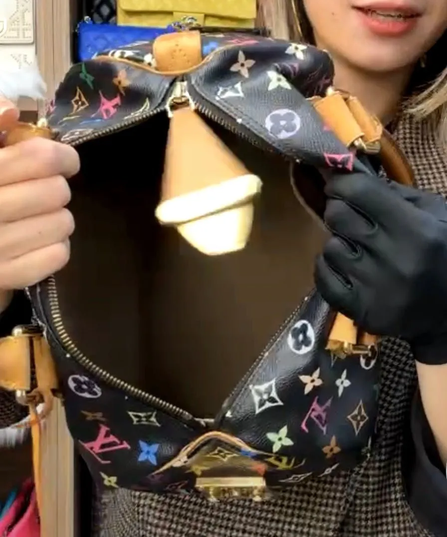 Louis Vuitton x Murakami Takashi Speedy 30 in black/ noir