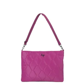 LUG Galley Satin Luxe VL Portfolio Crossbody Bag in Orchid Satin