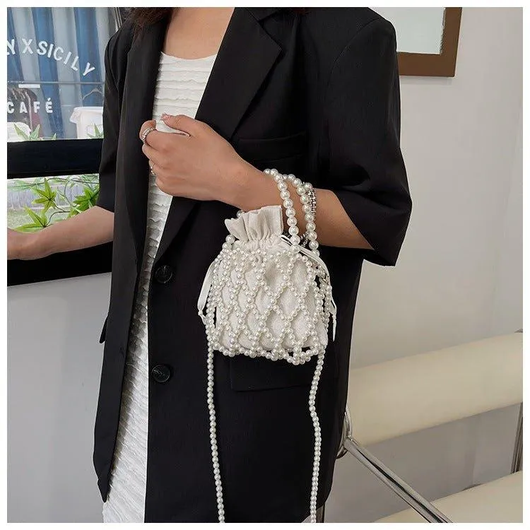 MAC124 Fresh Handwoven Pearl Bead Bag