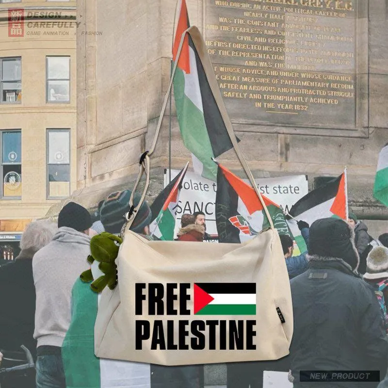 MAC139 Palestine Peace Crossbody Canvas Bag