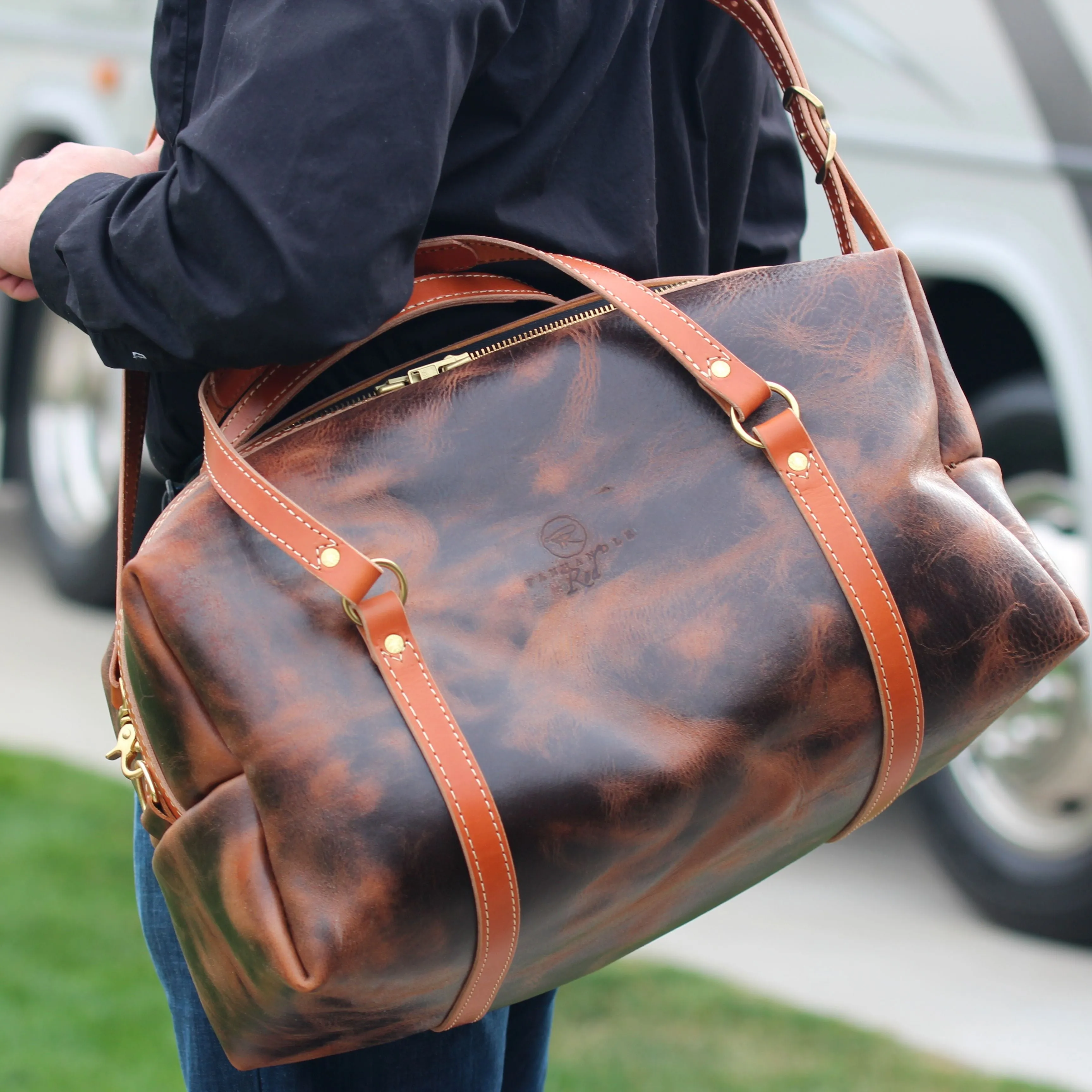 Men's Leather Duffel Bag