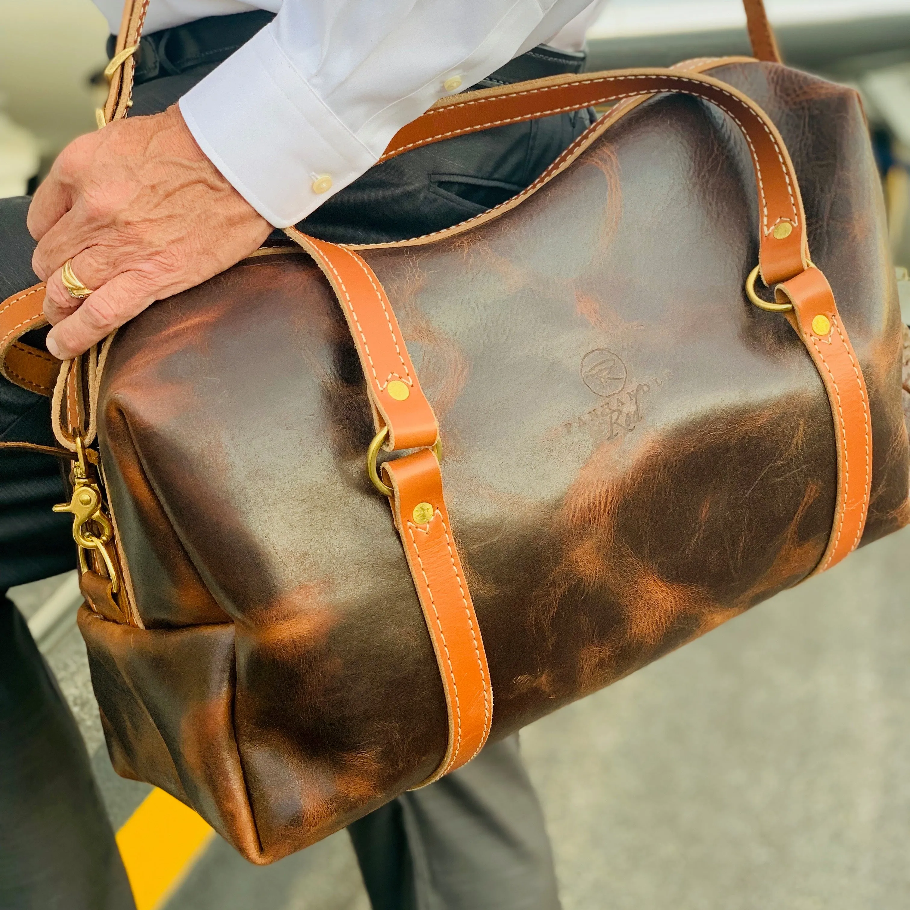 Men's Leather Duffel Bag