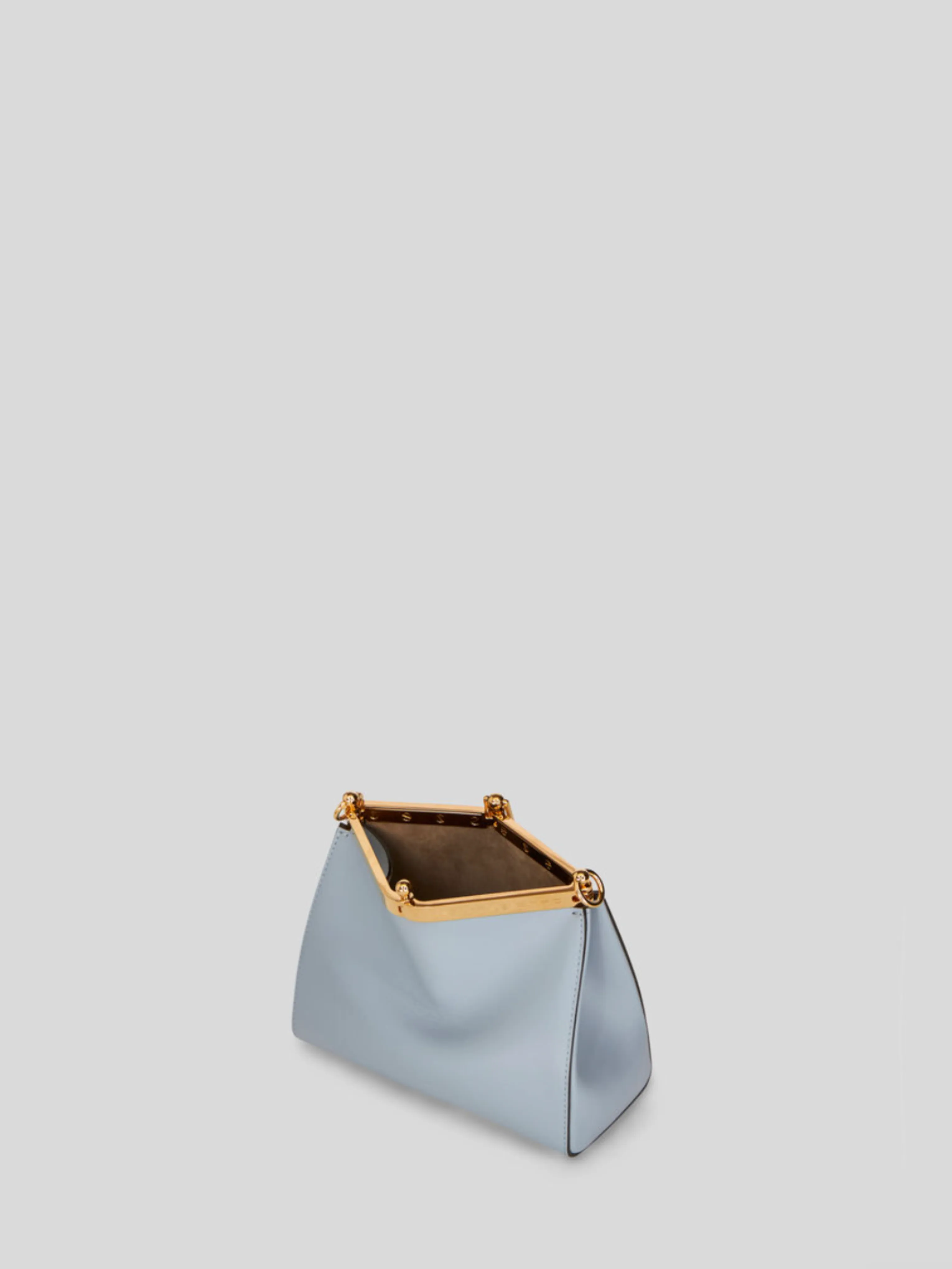 Mini Vela Blue Leather Bag