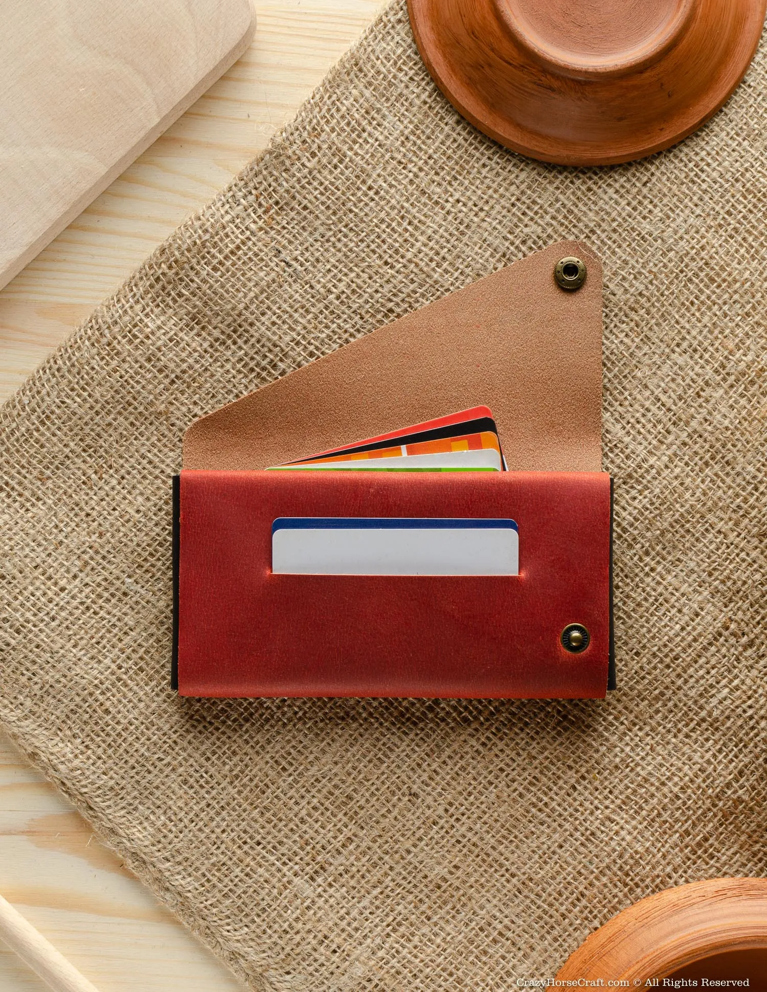 Minimalist Phone case / wallet | Fragola Red