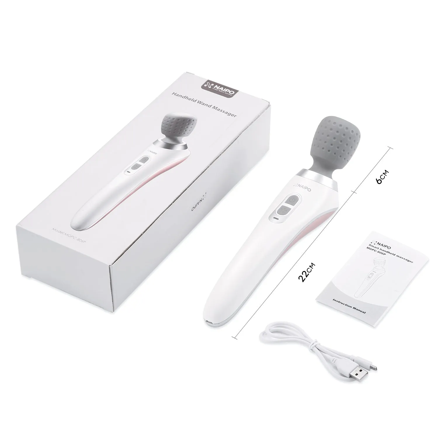 Naipo Cordless Handheld Wand Massager