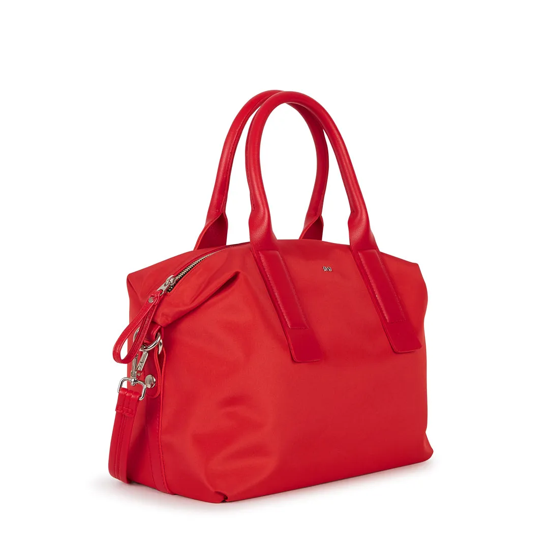 NOLAN MEDIUM NYLON  HANDBAG SCARLET