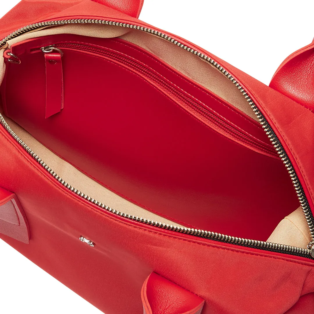 NOLAN MEDIUM NYLON  HANDBAG SCARLET