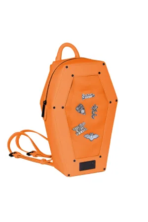 Orange Pin Collector - Coffin Backpack