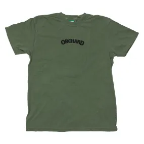 Orchard Embroidered Text Logo Tee Hemp/Black Garment Dyed