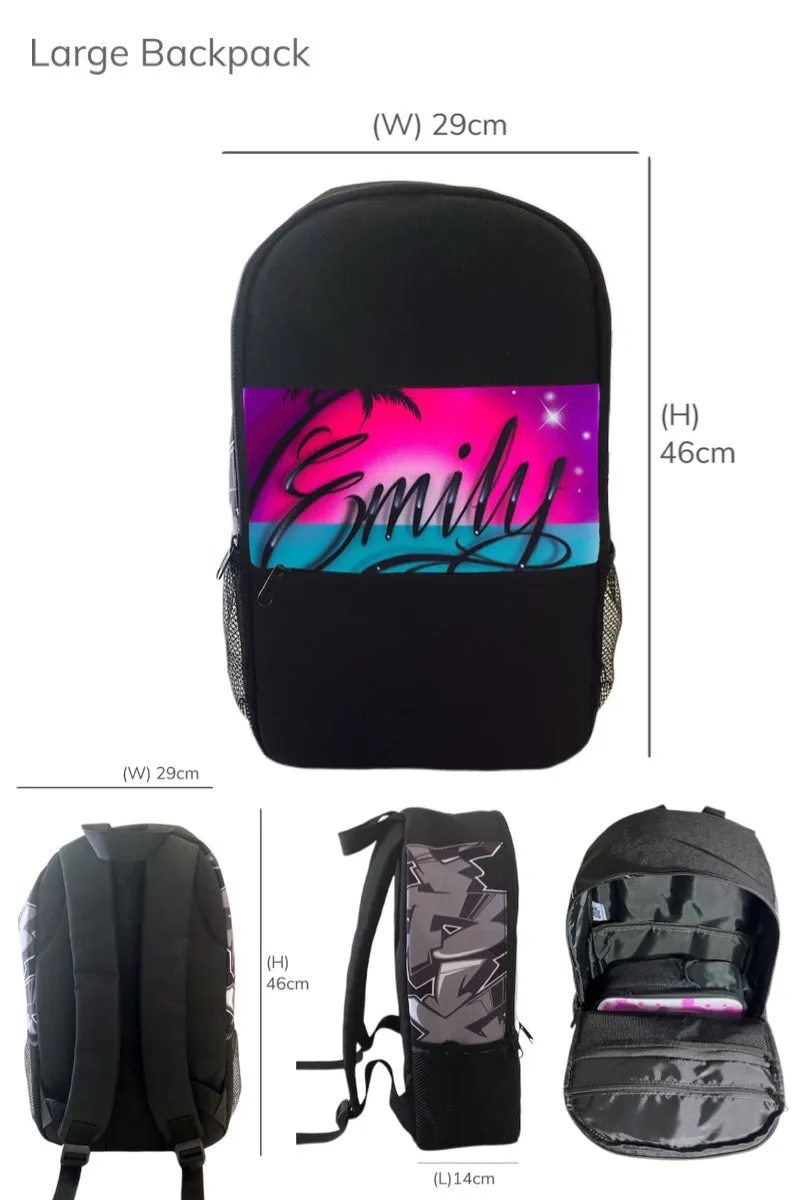 Paradise Script Style Backpack (2)