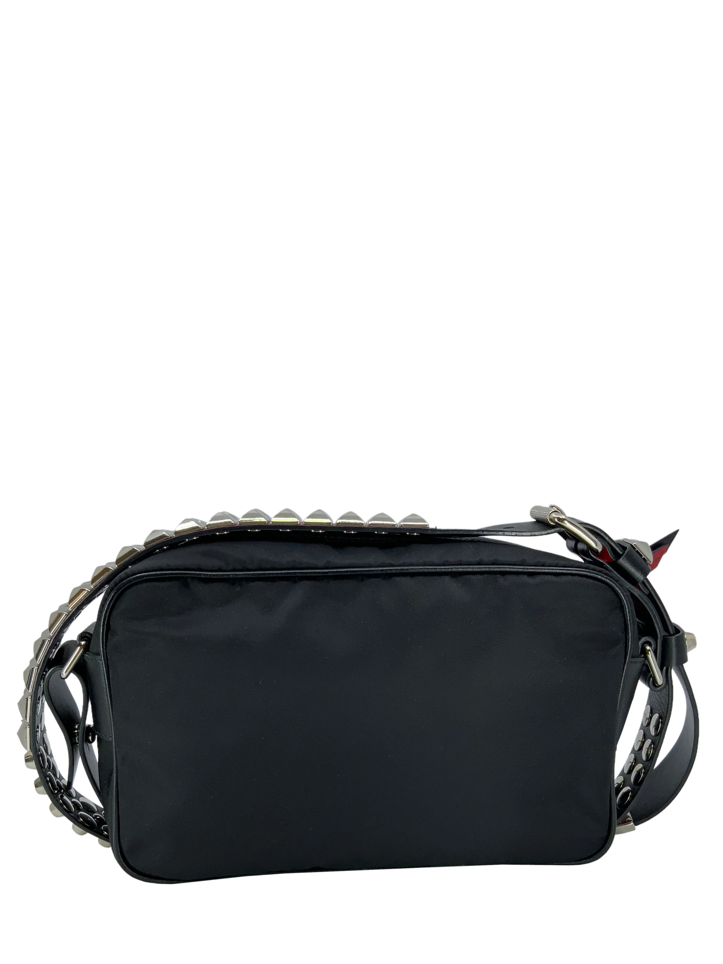 PRADA Tessuto Nylon Studded New Vela Shoulder Bag