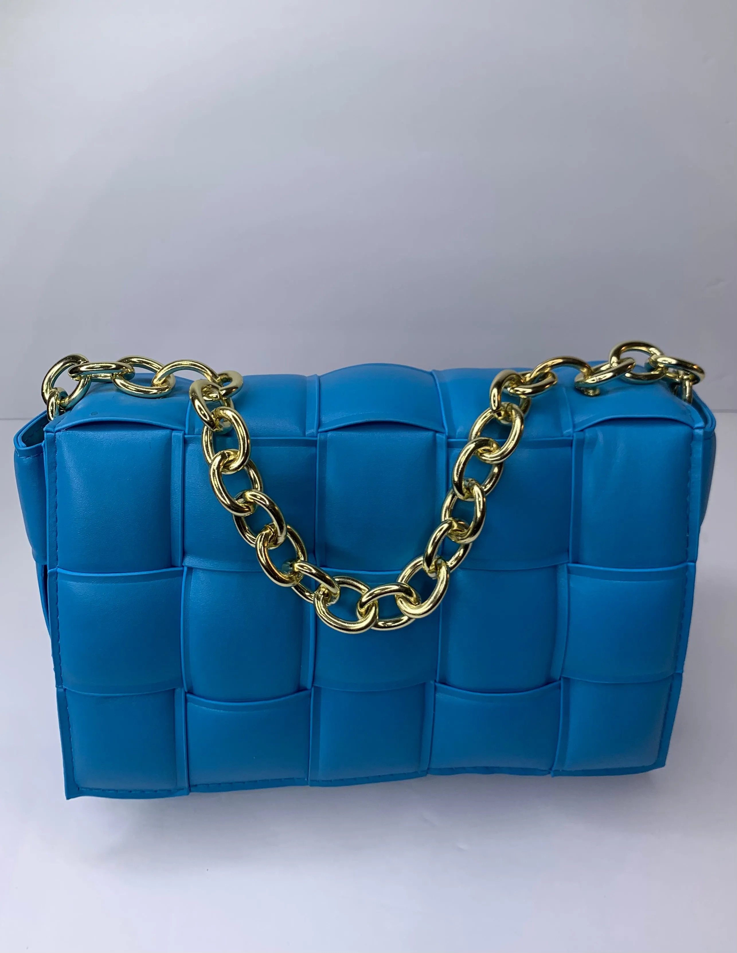 Quinn Blue Quilted Bag