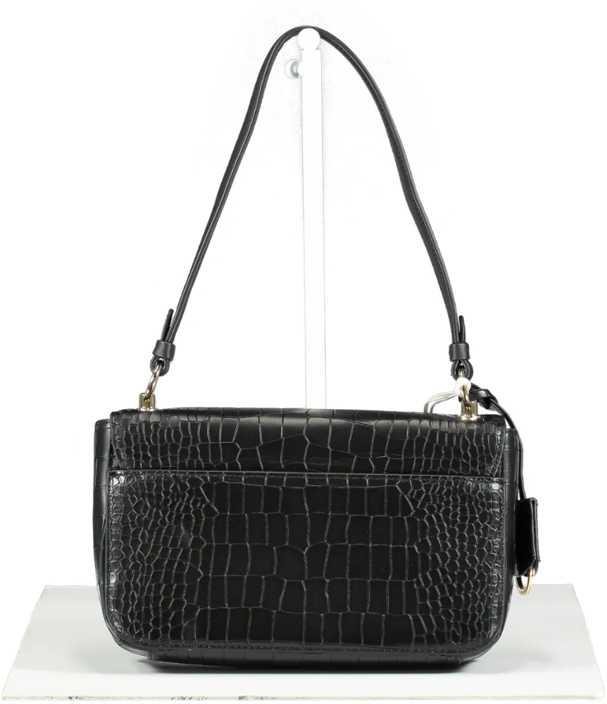 Radley London Black Leather Hanley Close - Faux Croc Shoulder Bag