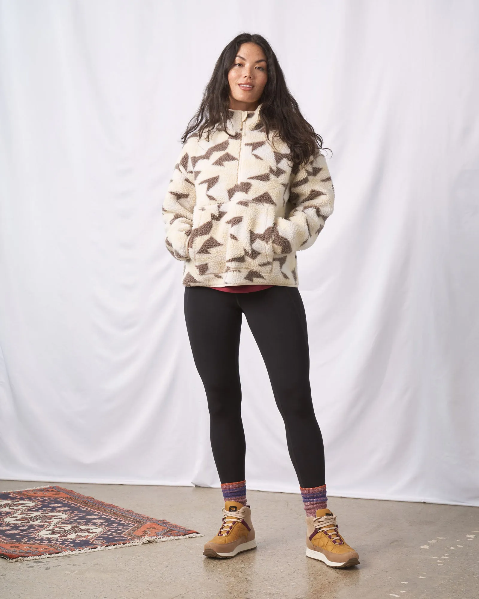 Recycled Sherpa Half Zip Pullover