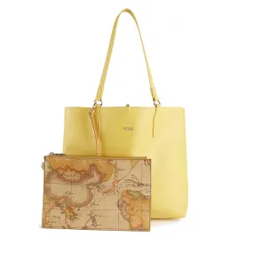 Shopping Bag Reversibile 1A Classe Alviero Martini linea Two-Way Bag Giallo Miele LA63