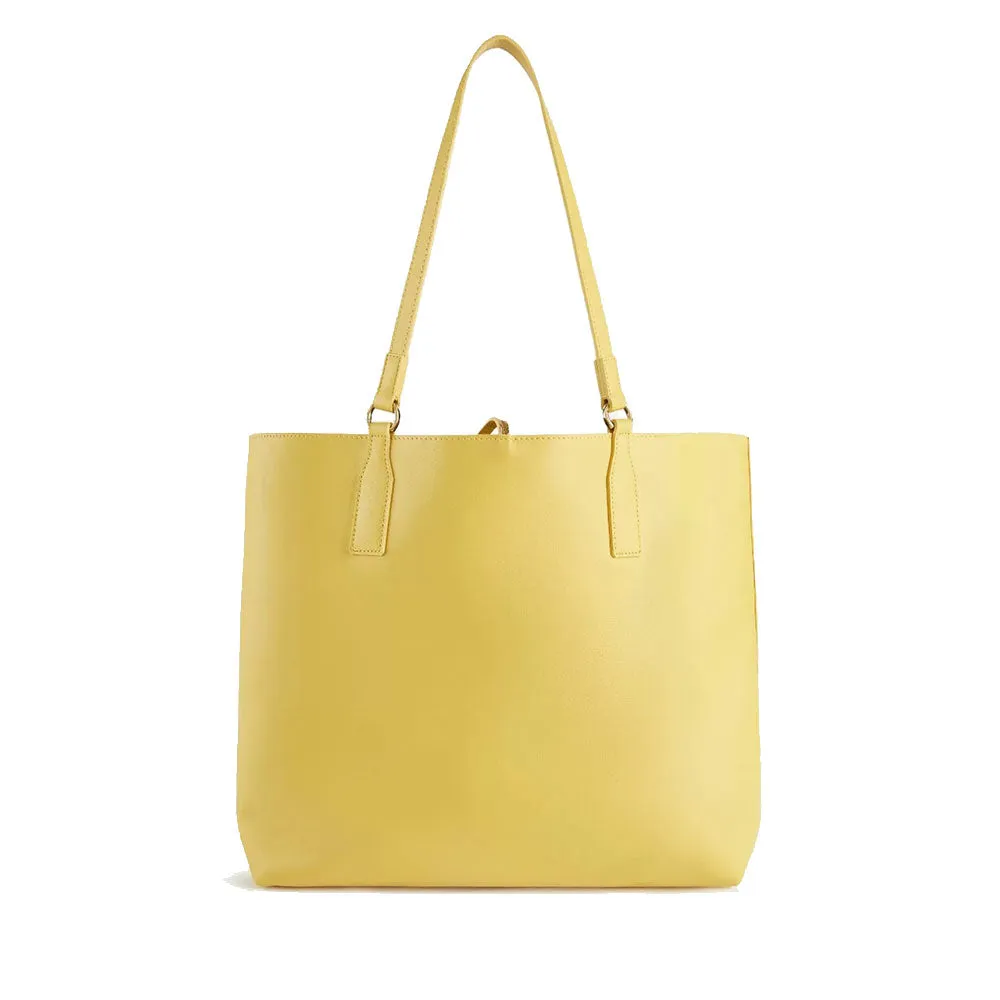 Shopping Bag Reversibile 1A Classe Alviero Martini linea Two-Way Bag Giallo Miele LA63