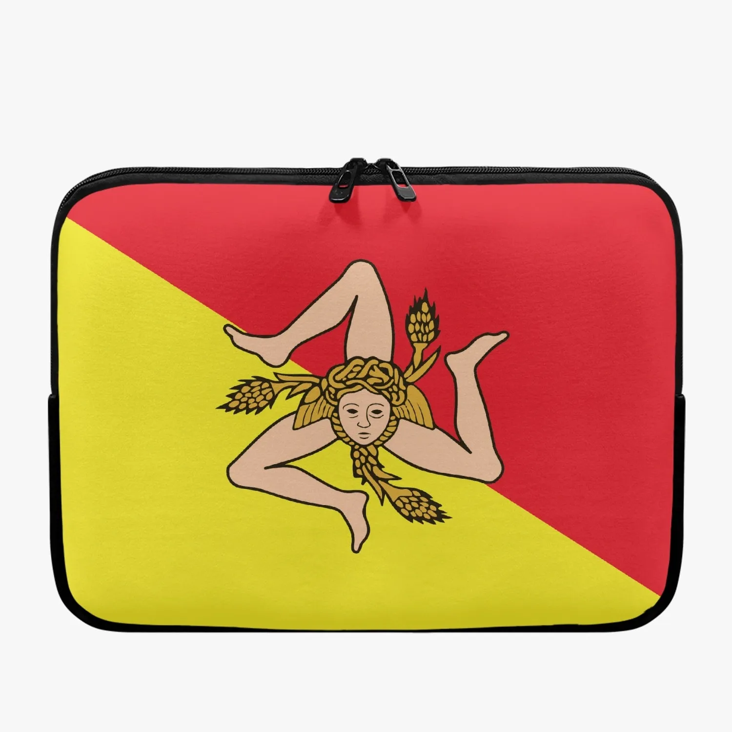 Sicily Flag - Laptop Sleeve - without black handles