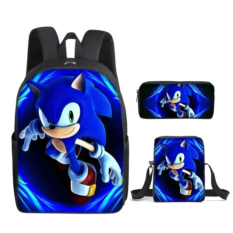 Sonic the Hedgehog 3 Piece Backpack Set