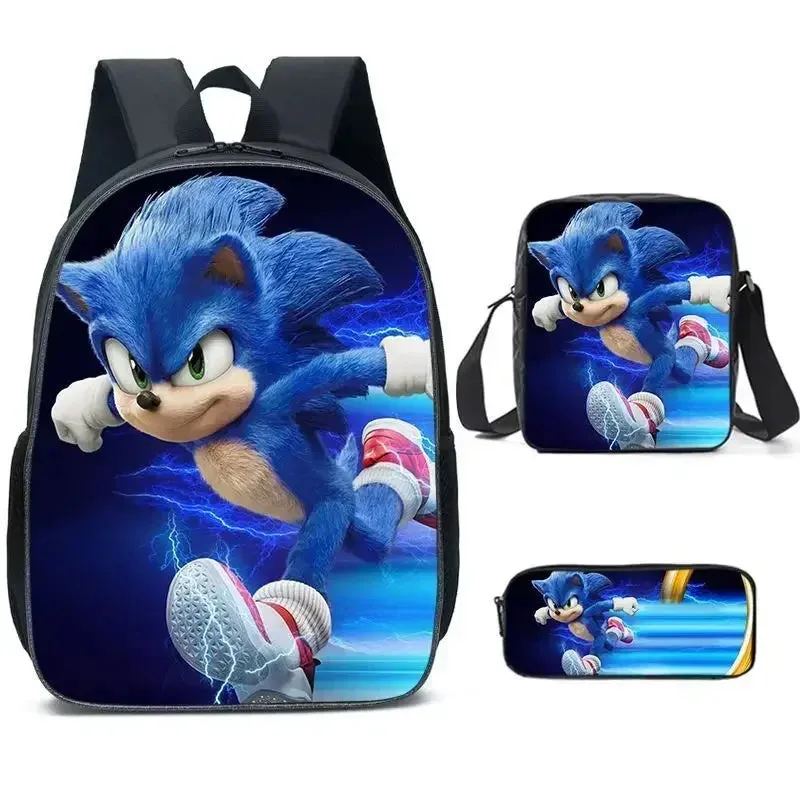 Sonic the Hedgehog 3 Piece Backpack Set