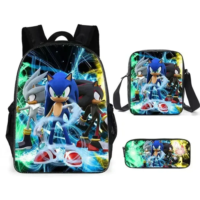 Sonic the Hedgehog 3 Piece Backpack Set