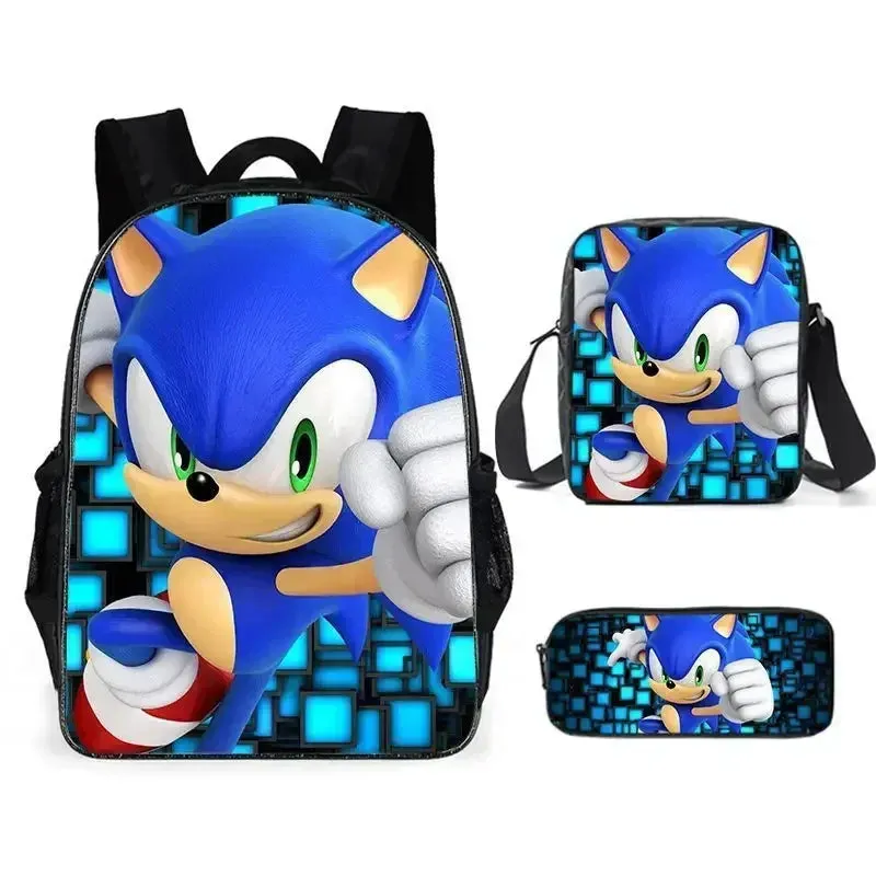 Sonic the Hedgehog 3 Piece Backpack Set