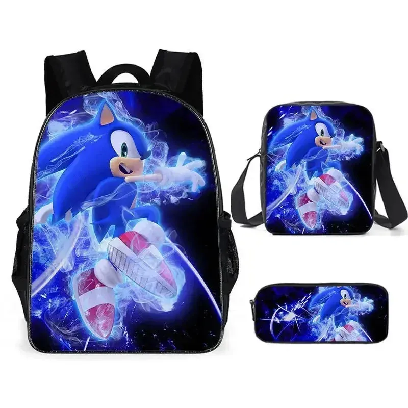 Sonic the Hedgehog 3 Piece Backpack Set