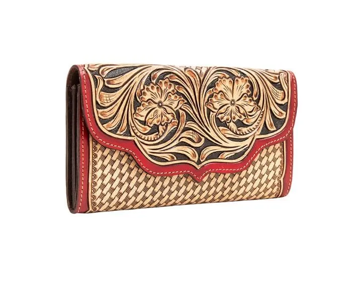 Southwestern tooled wallet