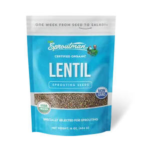 Sproutman Organic Lentil Sprouting Seeds (16 oz)