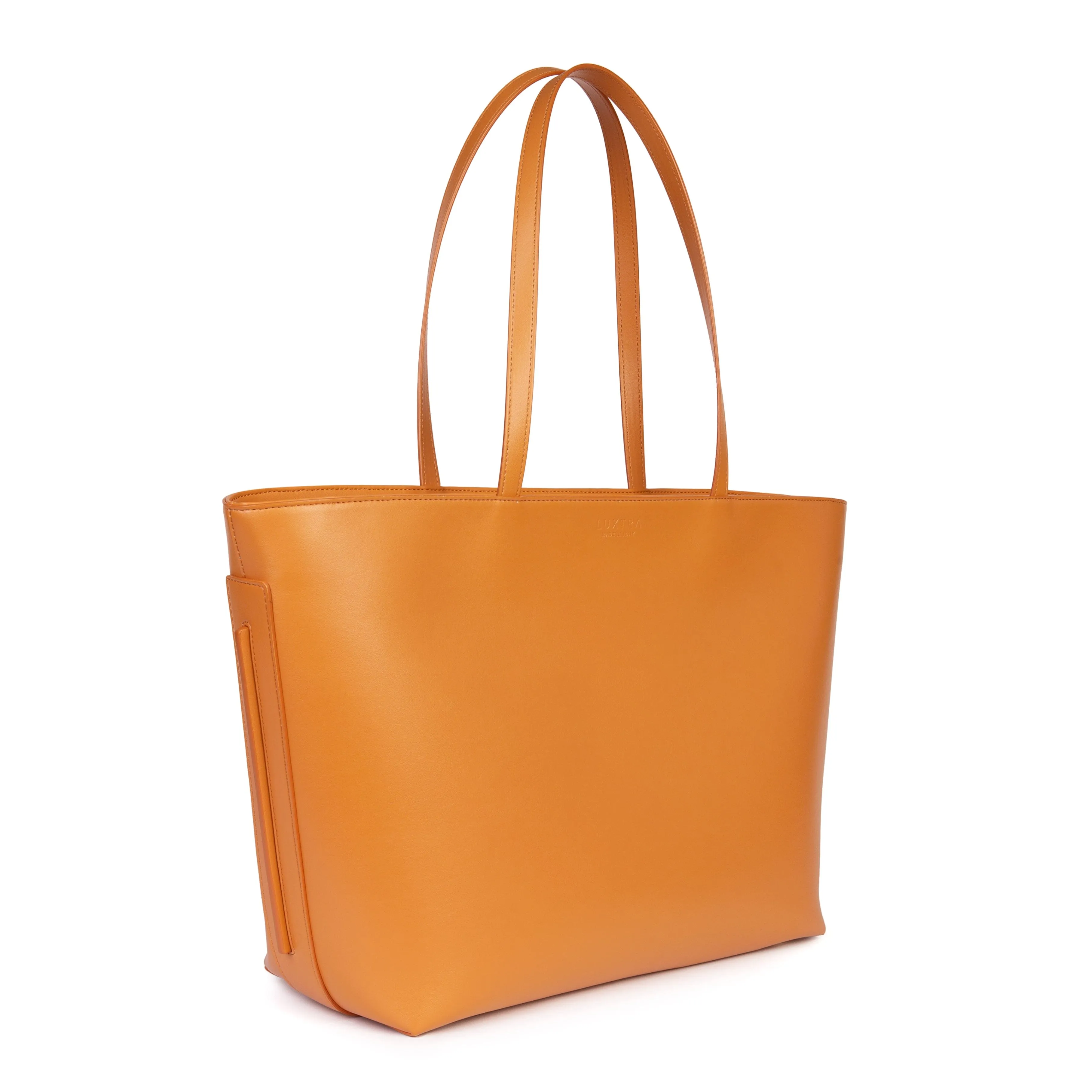 The Ella Apple Leather Vegan Tote Bag |  Pumpkin