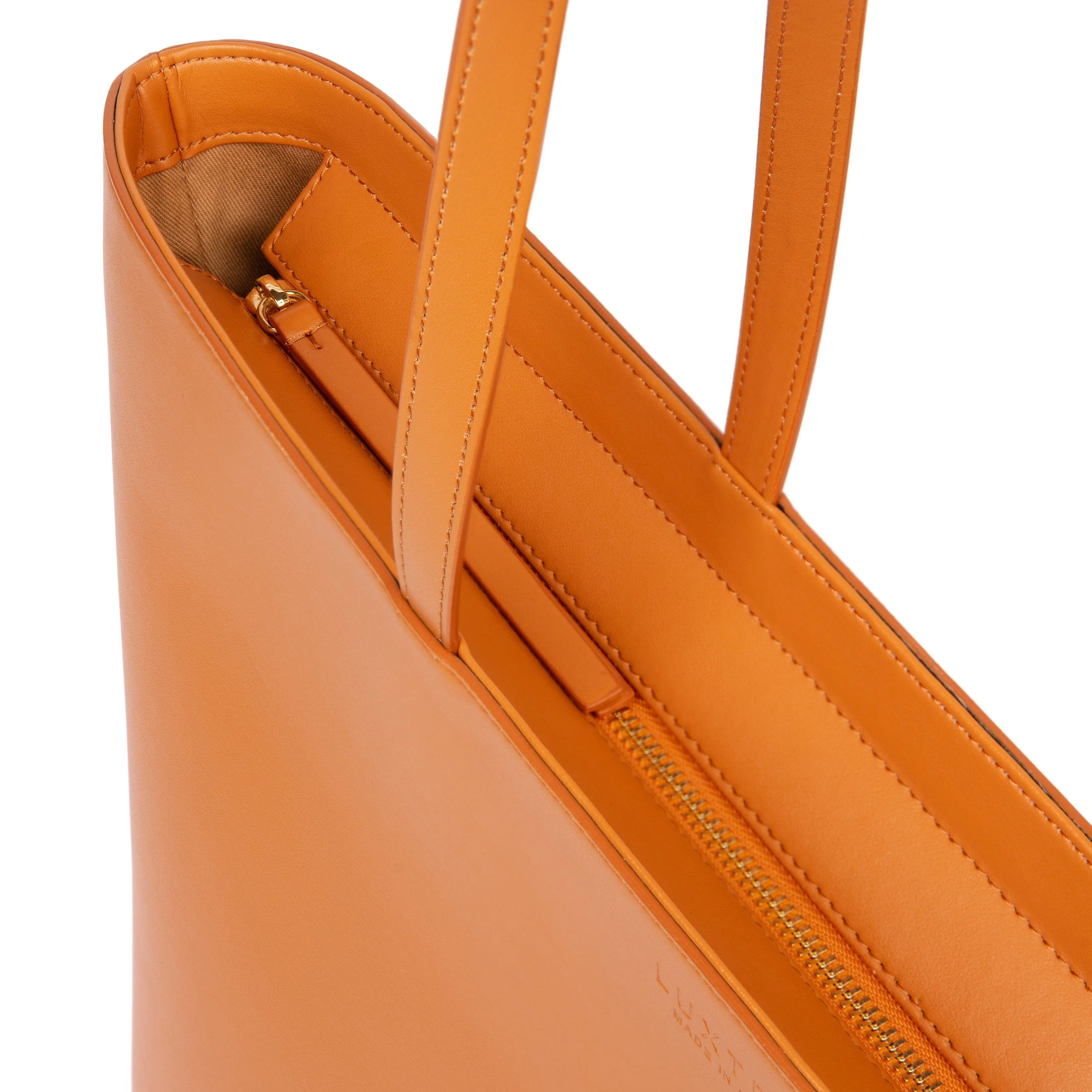 The Ella Apple Leather Vegan Tote Bag |  Pumpkin