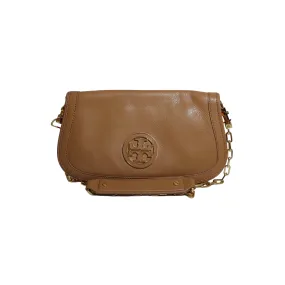 Tory Burch Tan Leather Convertible Clutch | Gently Used |