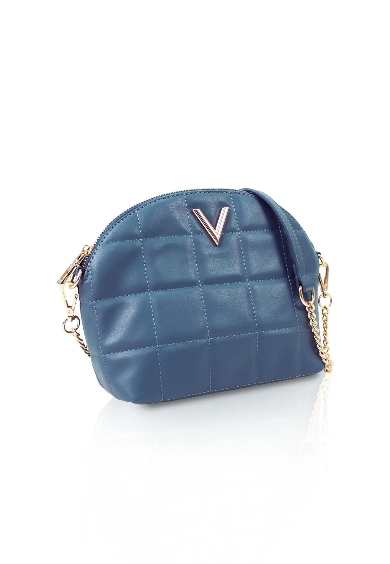 VOIR Half Moon Geometric Iconic 'V' Quilted Sling Bag